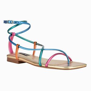 Nine West Mandie Strappy Platte Sandalen Blauw Nederland | PXR-519032